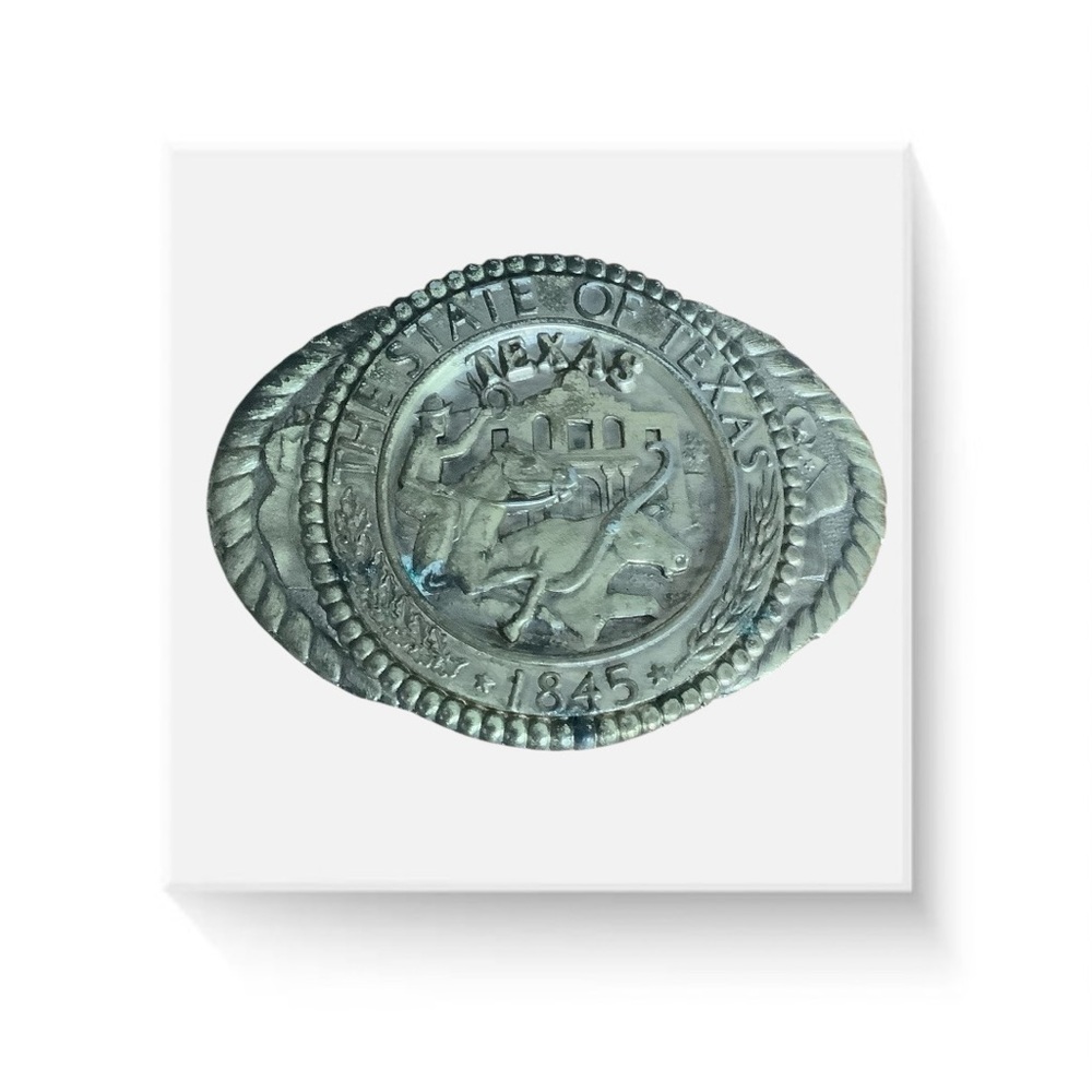 Vintage Koleaco State of Texas 1845 Belt Buckle T19
